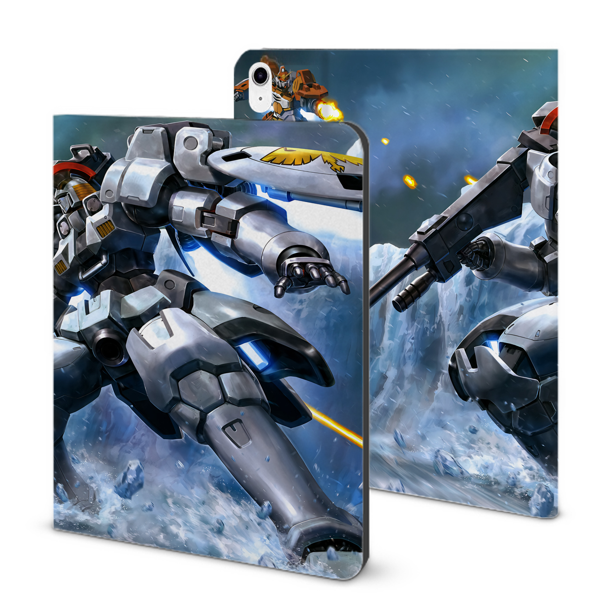 （画像用） 機動戦士ガンダム Mobile Suit Gundam IPad ケース ブック型 PUレザー TPU 耐衝撃 軽量 薄型 ペン収納なし 全面保護 IPad 各モデル対応